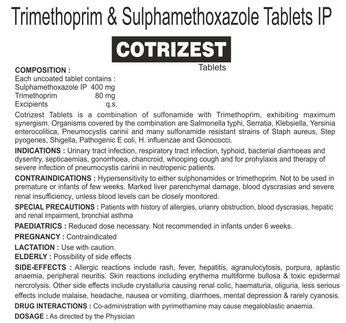 COTRIZEST TABLETS